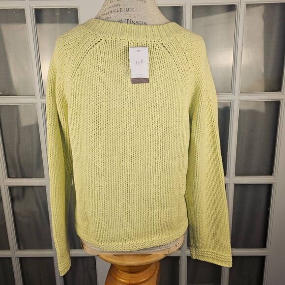 NWT J Jill Womens‎ Yellow Knit Cardigan Sweater Medium - Picture 2 of 5
